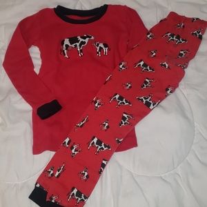Cow 4t long pajamas